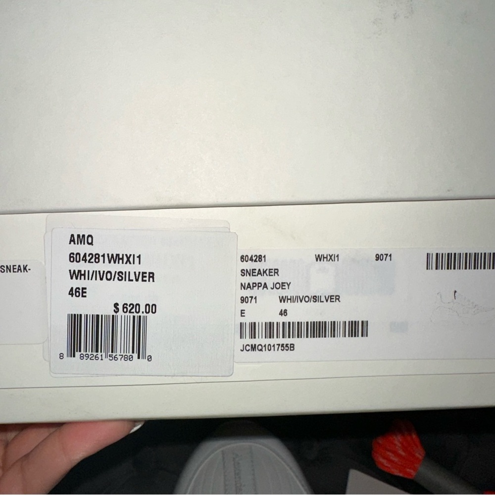 New Size 46 Alexander McQueen Sneakers White Silver - Picture 14 of 14